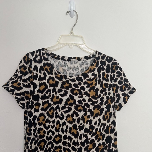 J. Crew women's Vintage Cotton tee, Leopard print, size Small - Picture 2 of 10